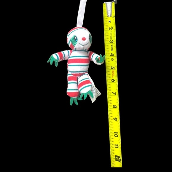 Build A Bear Small Peppermint Twist Christmas Sloth 6 inches Ornament Decor - Picture 7 of 7